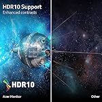 acer Nitro 27 Inch WQHD 2560 x 1440 IPS Gaming Monitor | AMD FreeSync | Up to 180Hz Refresh | Up to 0.5ms | DCI-P3 95% | HDR 10 Support | One Display Port 1.2 & Two HDMI 2.0 | KG271U N3bmiipx - Image 7