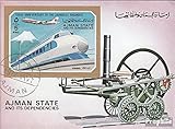  Prophila Collection Ajman (Completa Edizione) 1972 Locomotive (Francobolli per i Collezionisti) ferrovia/funicolare