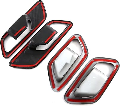 ITrims Car Accessories for Nissan Qashqai 2022 2023 2024 Car Door Handle Cover Interior Door Handle Protector Sticker 4PCS ABS Carbon Fiber