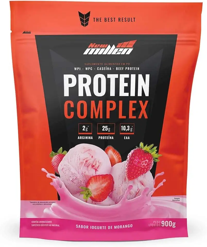 Protein Complex (900g), Iogurte de Morango, New Millen