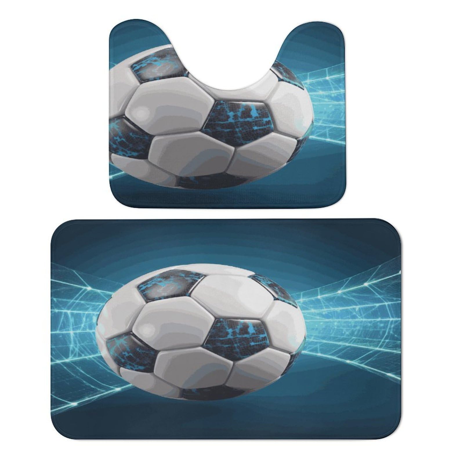 Ballon de football tapis de sol velours corail chambre enfants salle de bain lot de 2