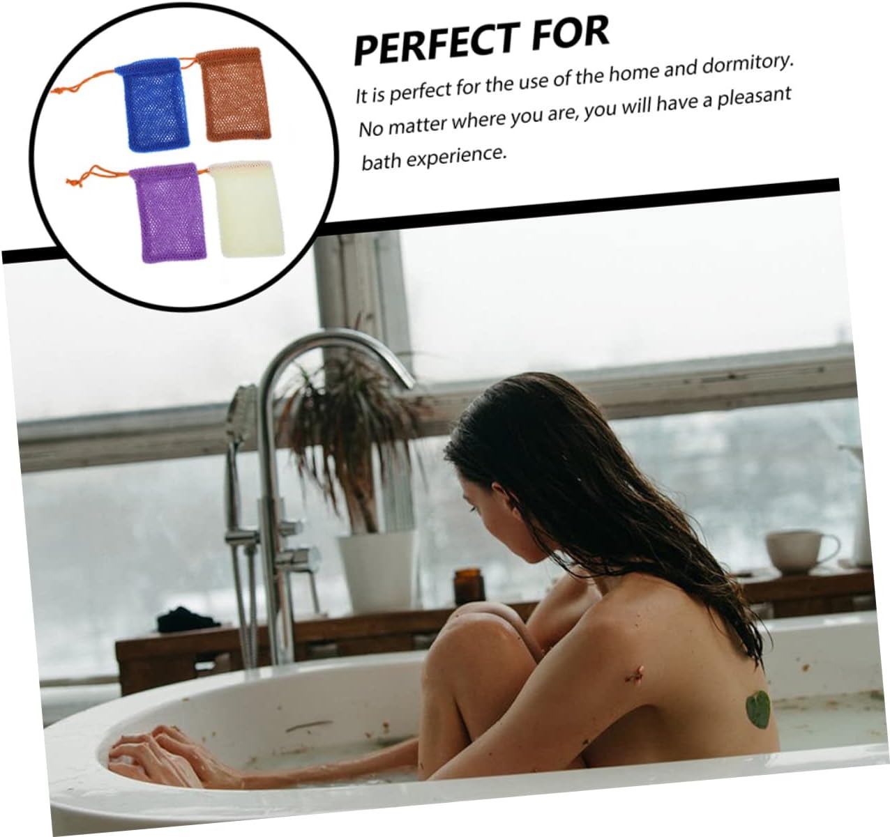 Gatuida 8pcs Bathroom Soap Bag Exfoliating Mesh Soap Net Pouch Face Cleaning Foaming Net Cleansing Foaming Portable for Family Friends
