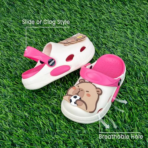 Image of Cute Capybara Slippers for Kids,Kids Girls Boys Clogs Garden Shoes,Funny Toddler Animal Slides Sandals,Water Shower Beach Pool Slippers Indoor Outdoor