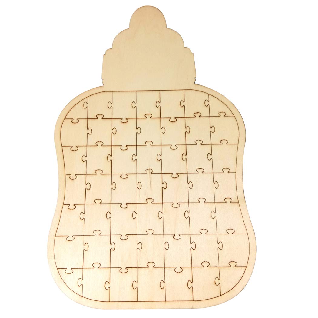 JUSTDOLIFE JUSTDOLIFE Wedding Guest Book Puzzle Stylish Creative Wood Puzzle Wedding Guest Box