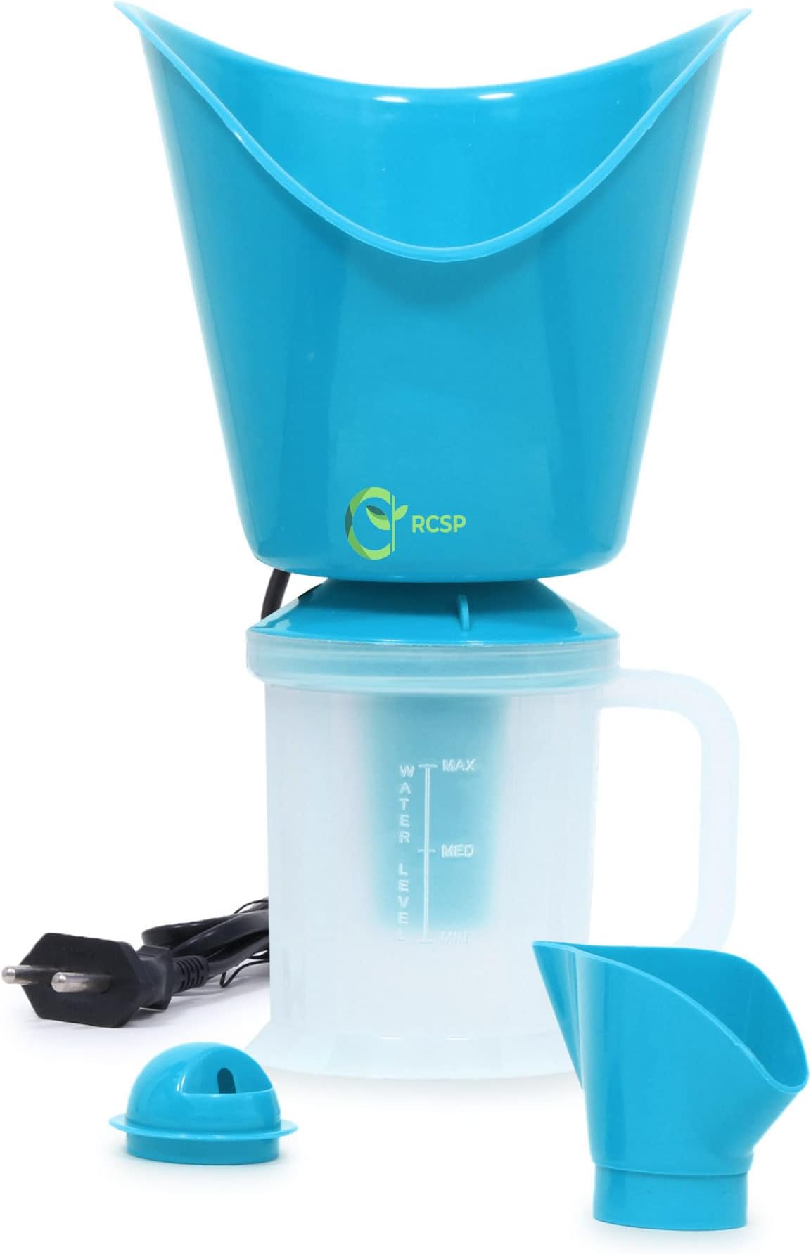 RCSP 3 In 1 Steam Vaporizer Machine For Cold And Cough With Nozzle Inhaler, Facial Sauna And Facial Steamer For Face And Nose, Spa, Nose, And Cough Steamer For Kids And Adult (Green), Blue