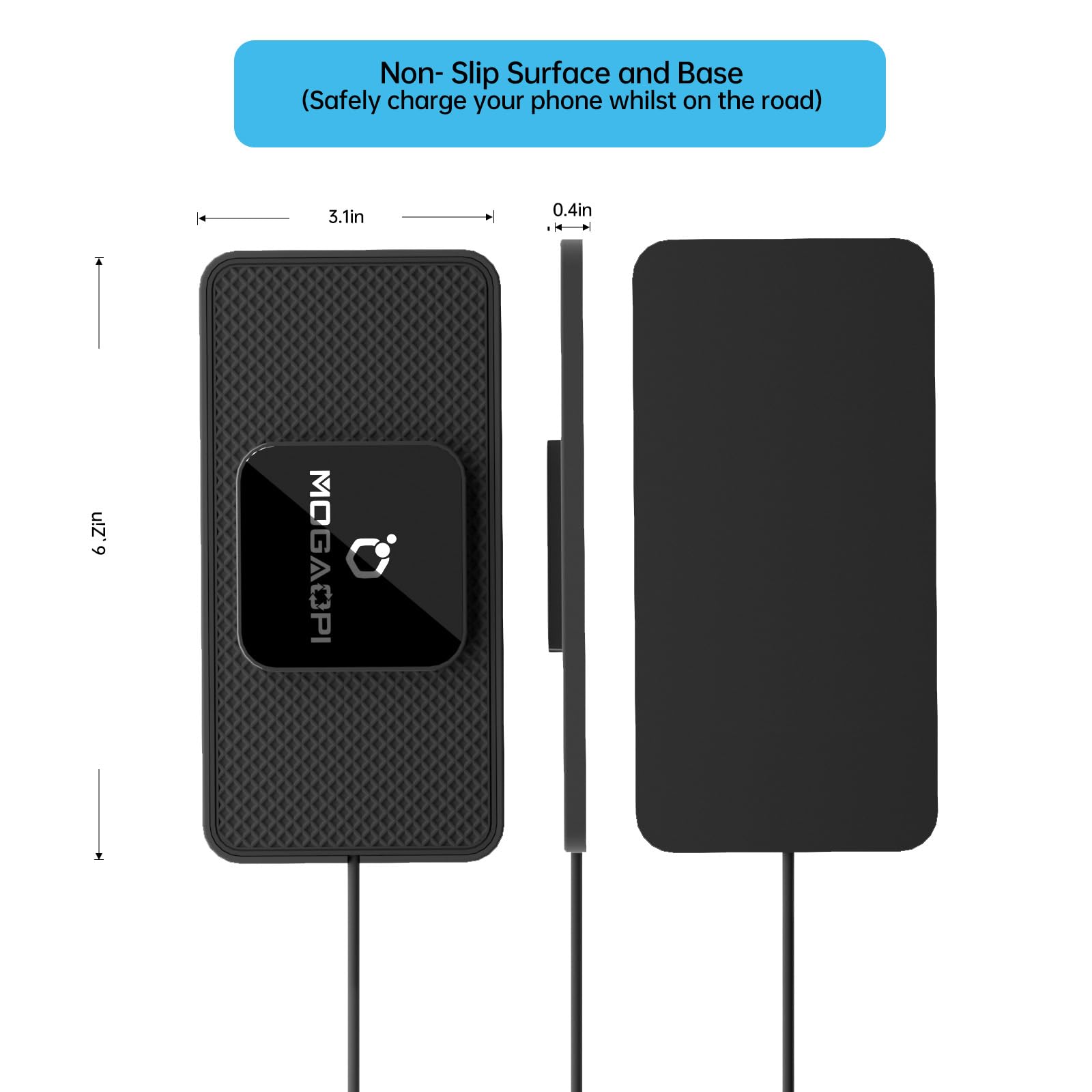 Magnetisches kabelloses Kfz Ladegerät, 15W Induktive Ladestation Auto Wireless Charger für MagSafe Auto Ladegerät Pad iPhone 16/16 Plus/16 Pro Max/15/14 /13/12 (30 cm Kabel)