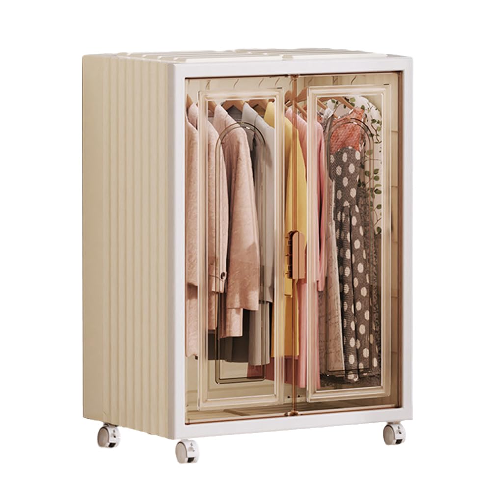 Tragbarer Kleiderschrank Mit Abdeckung - 10 Regale & 6 Taschen Für Maximale Ordnung