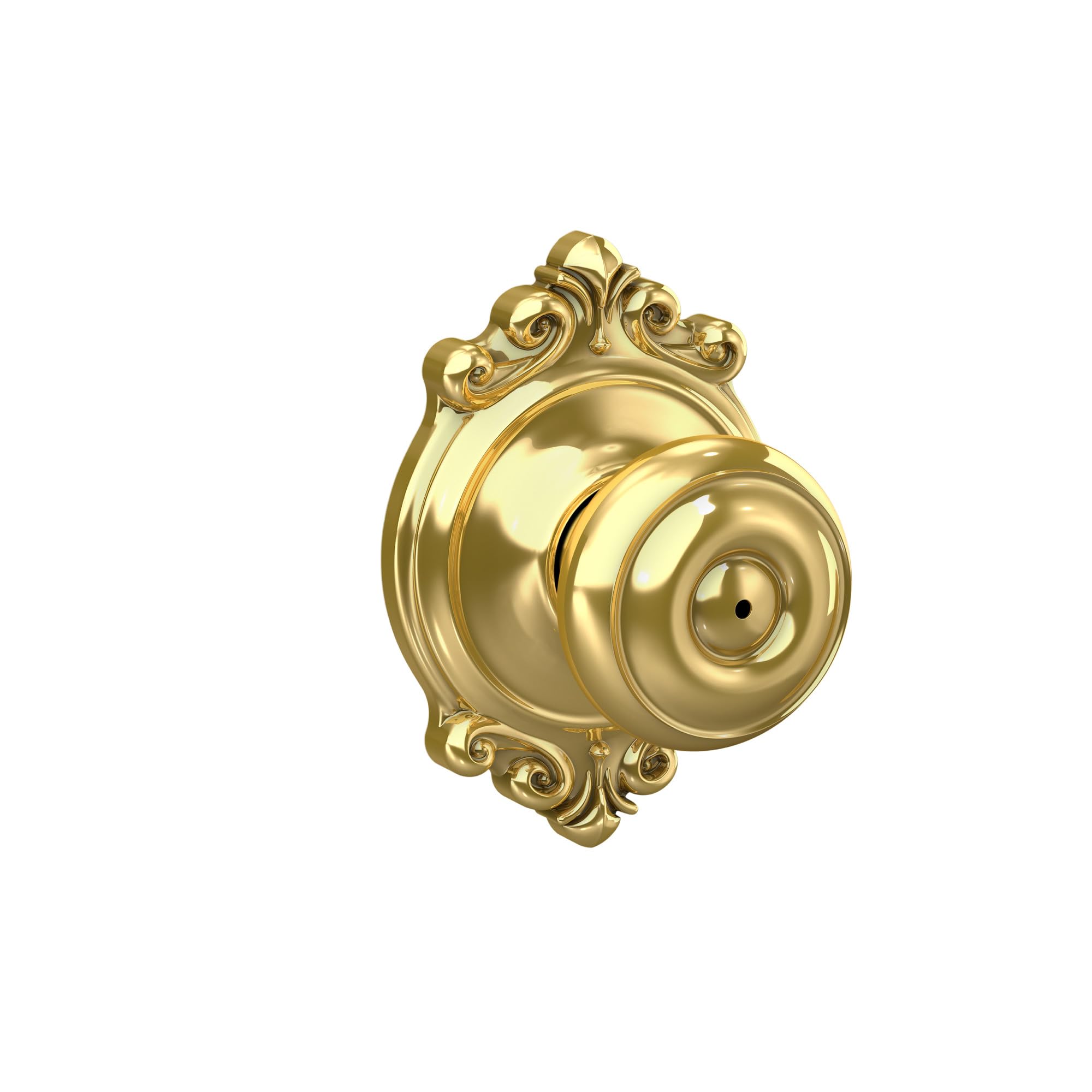 Schlage F40 GEO 605 BRK Brookshire Collection Georgian Privacy Knob, Bright Brass (Pack of 8)