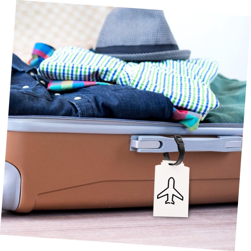 Targhette per Bagagli Vuote 30 Pezzi in Pannello di Densità Bianco | Personalizzazione Diy, Leggere e Facili da Identificare, per Borse e Valigie in Viaggi di Lavoro o Vacanze