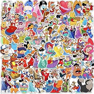 100PCS Princess Cartoon Stickers, Classic Fairy Beautiful Princess Stickers for Skateboard DIY Decoration Laptop Gift Card Cars Bicycle, Kids Girls Teens and Adults