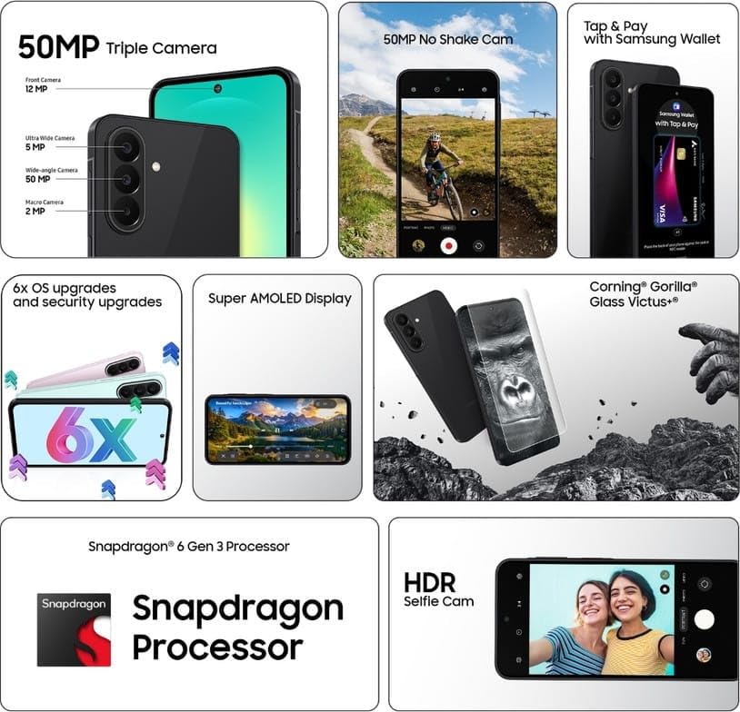 Image of Samsung Galaxy A27 5G (Black, 6GB Memory 128GB Storage) Other Offers