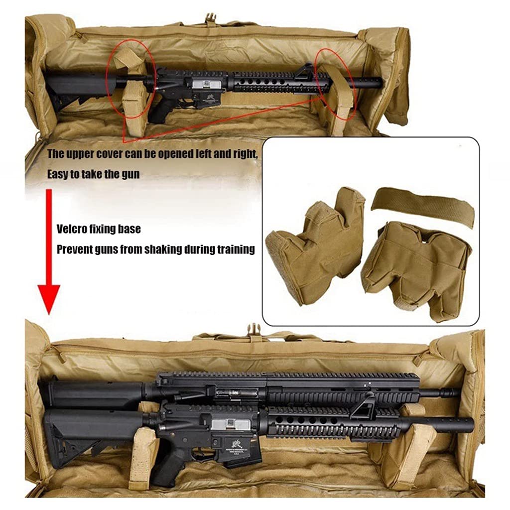 Bolsa De Almacenamiento De Caja De Rifle, 39 Pulgadas Funda De Bolsa De Rifle Doble, Estuche De Tiro, Bolso De Hombro para Caza Y Pesca Portátiles Al Aire Libre
