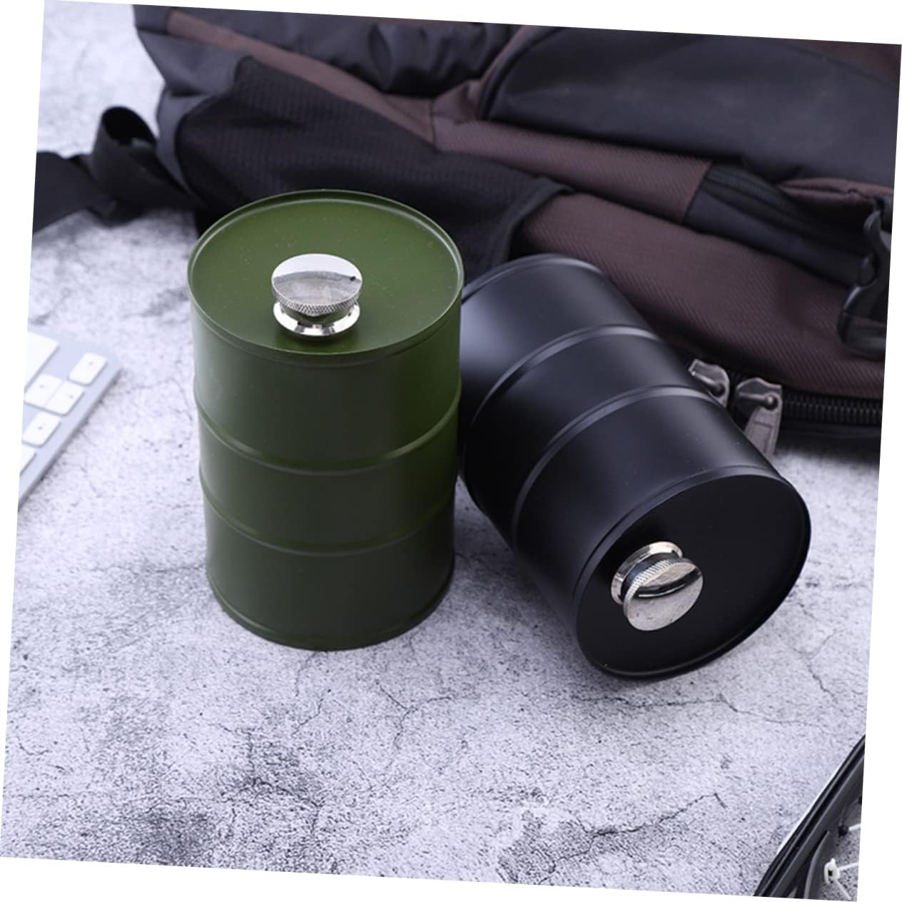 Alipis Outdoor Camping Liquor Flask Multi-use Stainless Steel Gasoline Can Shape Wine Flask for Hiking Fishing and Boating Activities