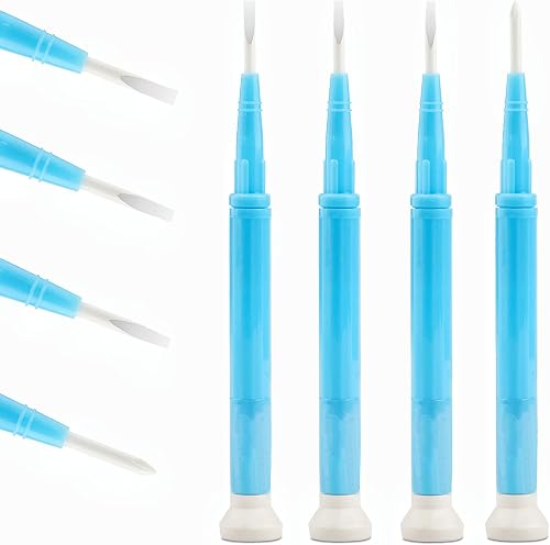 4 Pcs Plastic & Ceramic Screwdriver Set, Non-Conductive Slotted Screwdrivers for High-Frequency Circuit Adjustment, Precision Tools for Electronics Repair, Watchmaking, and Sensitive Equipment