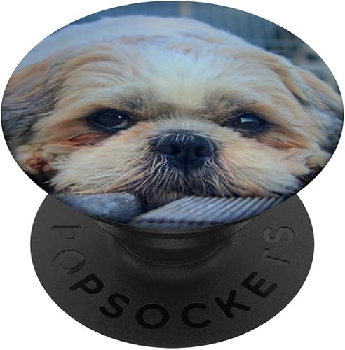 Sad Eyes Shih Tzu Pet Dog - PopSockets Grip and Stand for Phones and Tablets