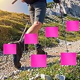 50 Pack Lawn Marker Flags 4.92 x 3.81 Inch Pink PVC Marker Flags Landscape Flags Yard Marker Garden Flags Lawn Flags Irrigation Flags Measurement Flags with 15.3 Inch Steel Pole - Image 6
