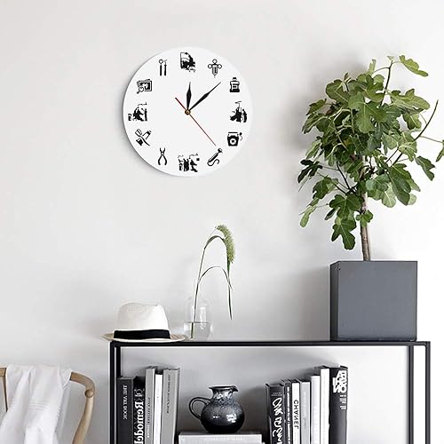 Miniatura 9 de The Geeky Days Moderno reloj de pared silencioso sin tictac clínica dental oficina signo decoración endodoncista reloj reloj dentistas regalo