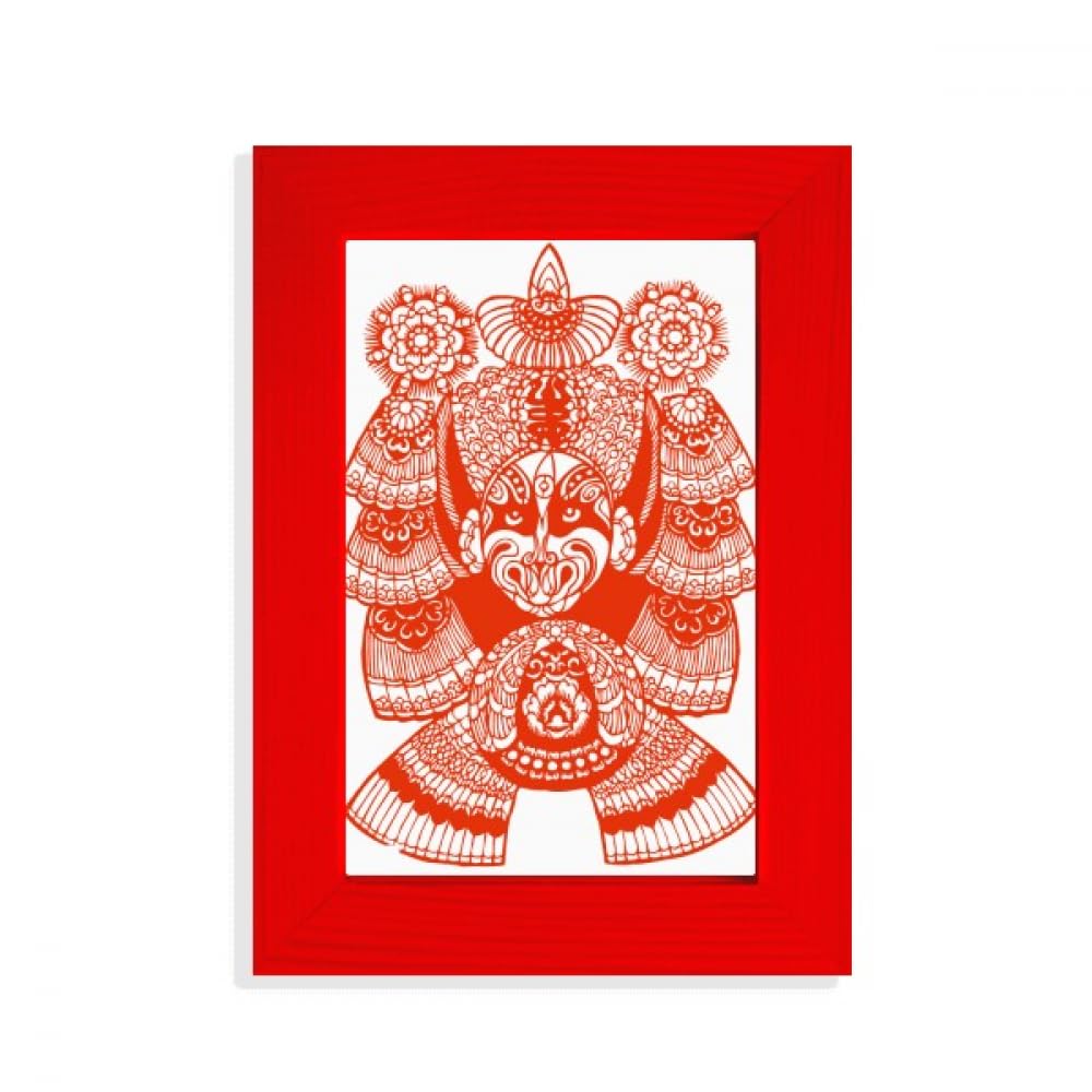 Cadre photo opéra de Pékin rouge idéal pour salon moderne au style asiatique