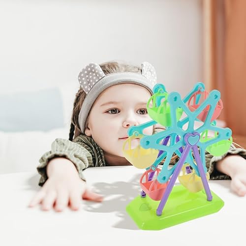 Miniatura 8 de Toyvian Juego de ruedas de la fortuna Juguete Toddles Ferris Wheels Juguetes Parque de Atracciones Carnaval Muñecas Juego para Niños