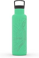 Vista 25 de Well Told Botella de agua aislada con mapa de Washington DC grabado, botella de acero inoxidable grabada (21 onzas, blanco) botella aislada de mapa