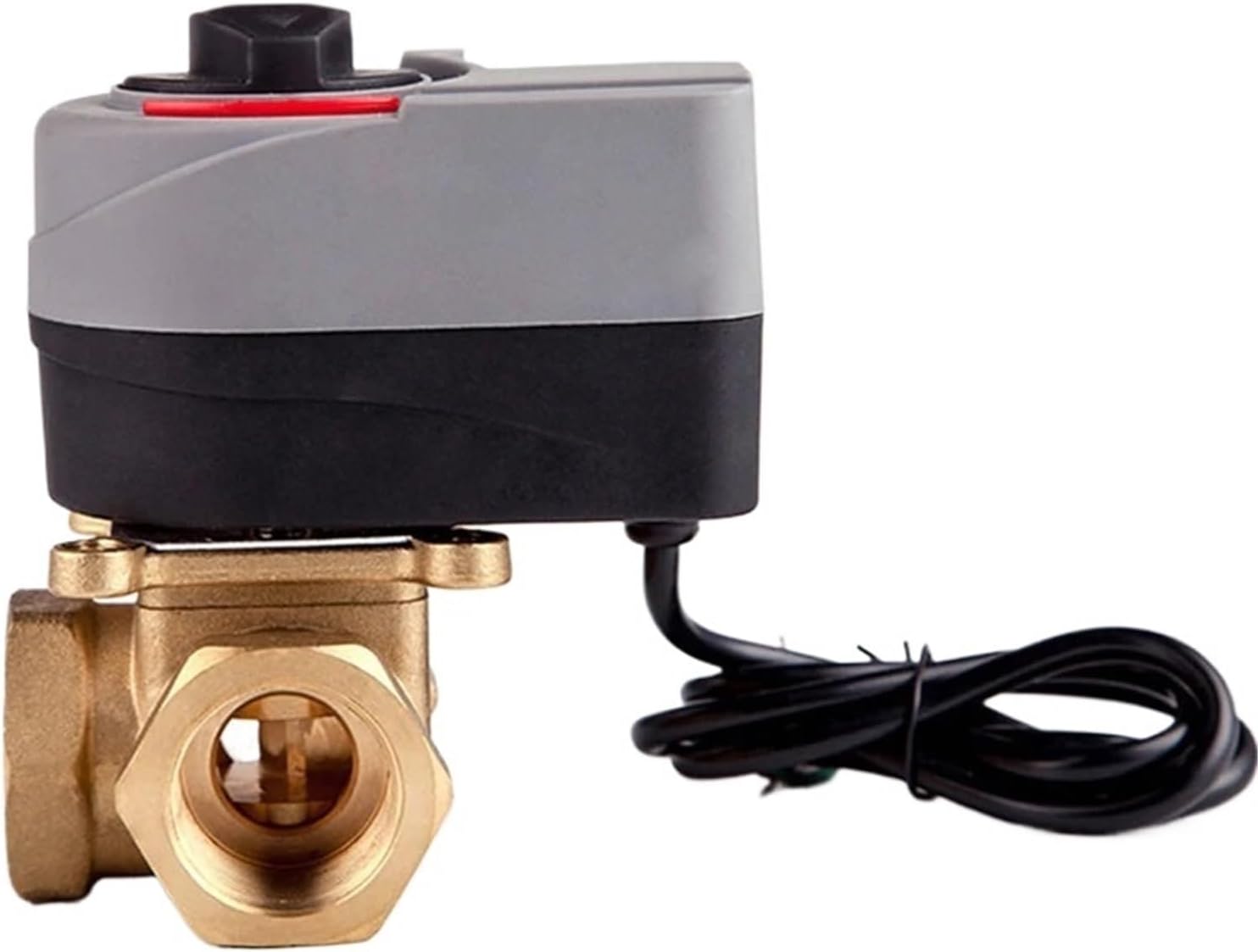 T type motorized ball valve thermostatic brass mixing valve thermostat valves 3 way valves Floor heating system(DN25)