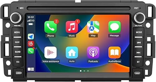 Radio estéreo de coche Android 12 para Chevrolet Chevy Silverado Tahoe GMC Sierra Yukon 8 pulgadas pantalla táctil 2G32G unidad principal con