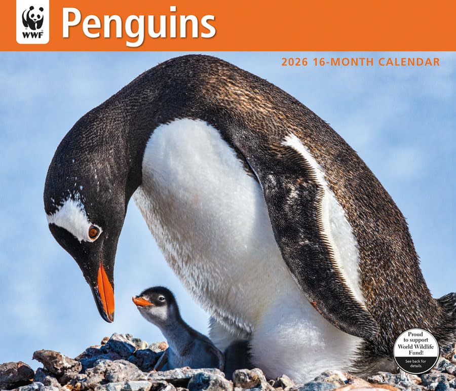 Carousel Worldwide, WWF Penguins 2026 Large Wall Calendar