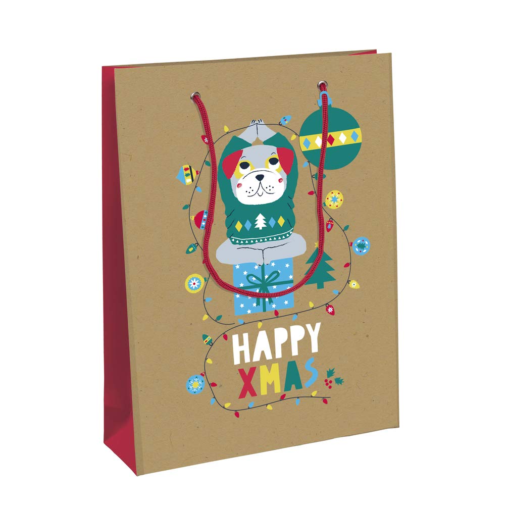 Eurowrap - X-29550-2C - sacchetto regalo Natalizio 26,5x14x33cm 210g