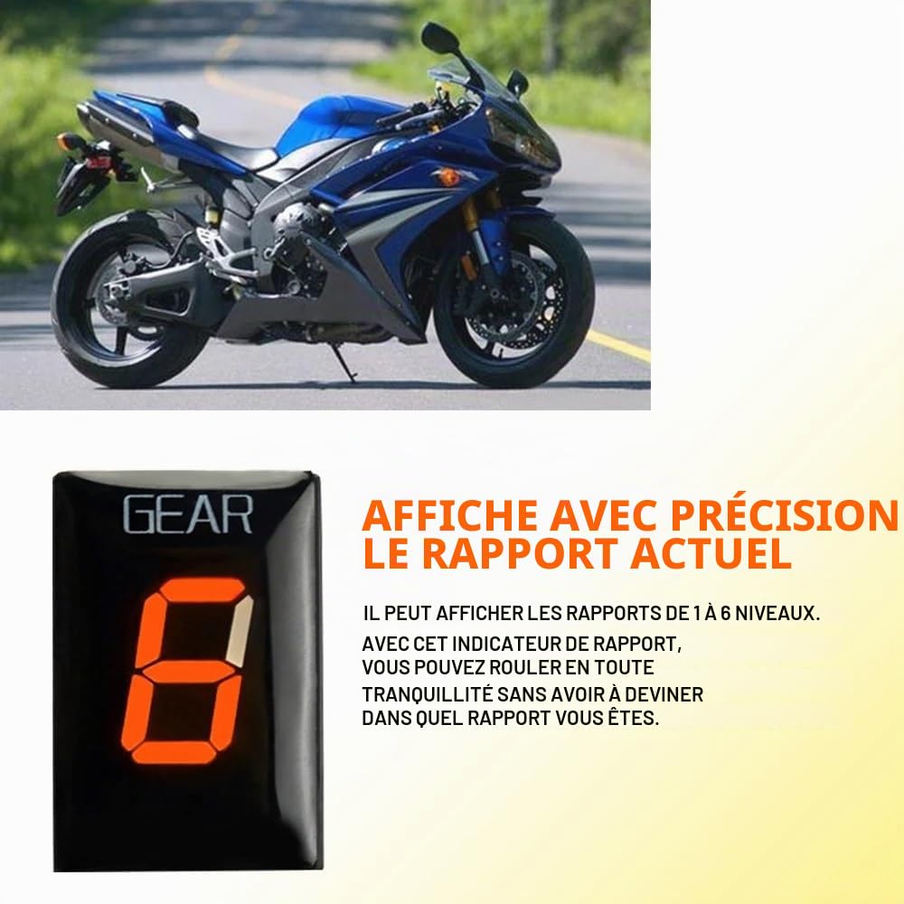 indicateur Rapport engagé pour Ya&maha FZ1 FZ1N FZ6 FZ1S FZ 1 1N 1S FZ 6 S2 FZ6R FZ 6R Accessoires De Moto Indicateur De Vitesse Affichage De Vitesse De Montage ECU Indicateur Vitesse Moto