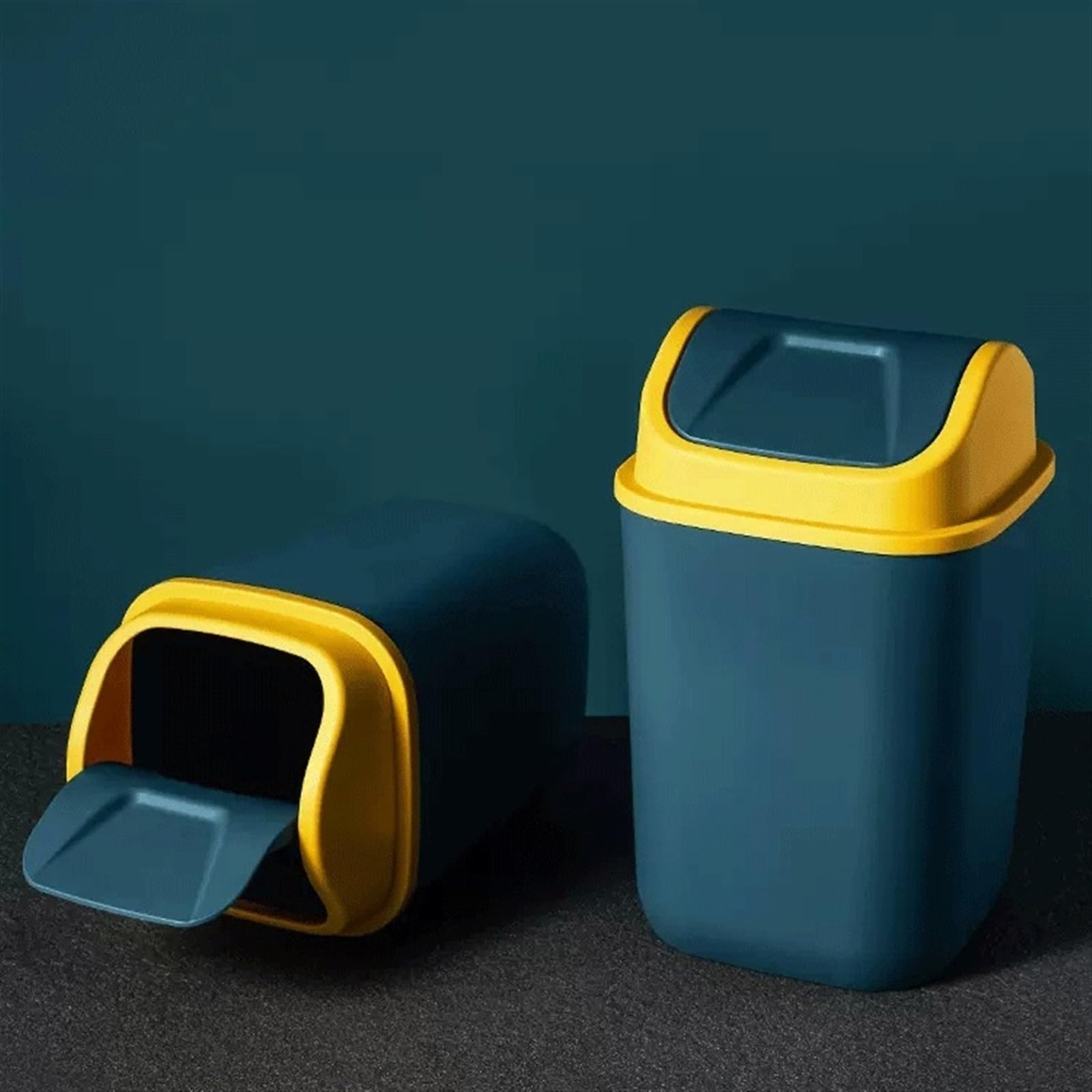 12L/14L Kosz na śmieci do wnętrz z pokrywką Kuchnia Kosz na śmieci Plastikowy kosz na śmieci z ochroną na śmieci Kosz na odpady (niebieski, 14l)