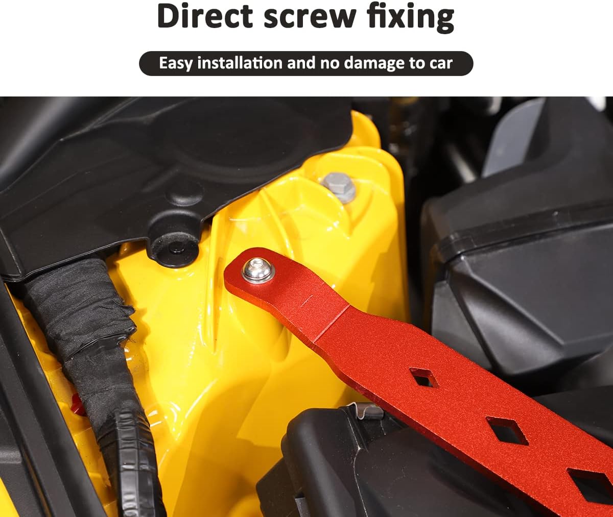 Carbon Steel Front Strut Bar For Toyota Supra A90 2019-2022 Car Front Upper Strut Tower Brace (Red)