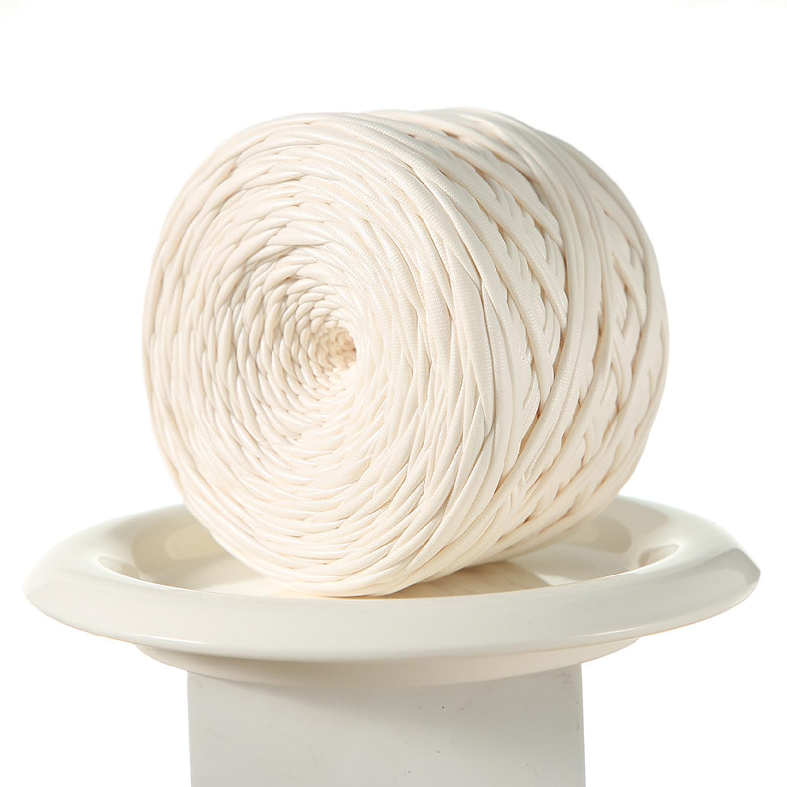 Roll of 60M Braided Weaving Cord for Craft Projects, Flat Faux Leather Look Polyester Supply for Bag Making Use Woven Purse Cord Flat Bag Braid Ribbon Strap Weaving Supply Accessory Trim Craft Spool