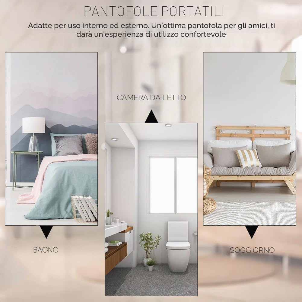 KARELLS Ciabatte Monouso per Hotel Ospiti Antiscivolo 10 Paia Taglia Unica
