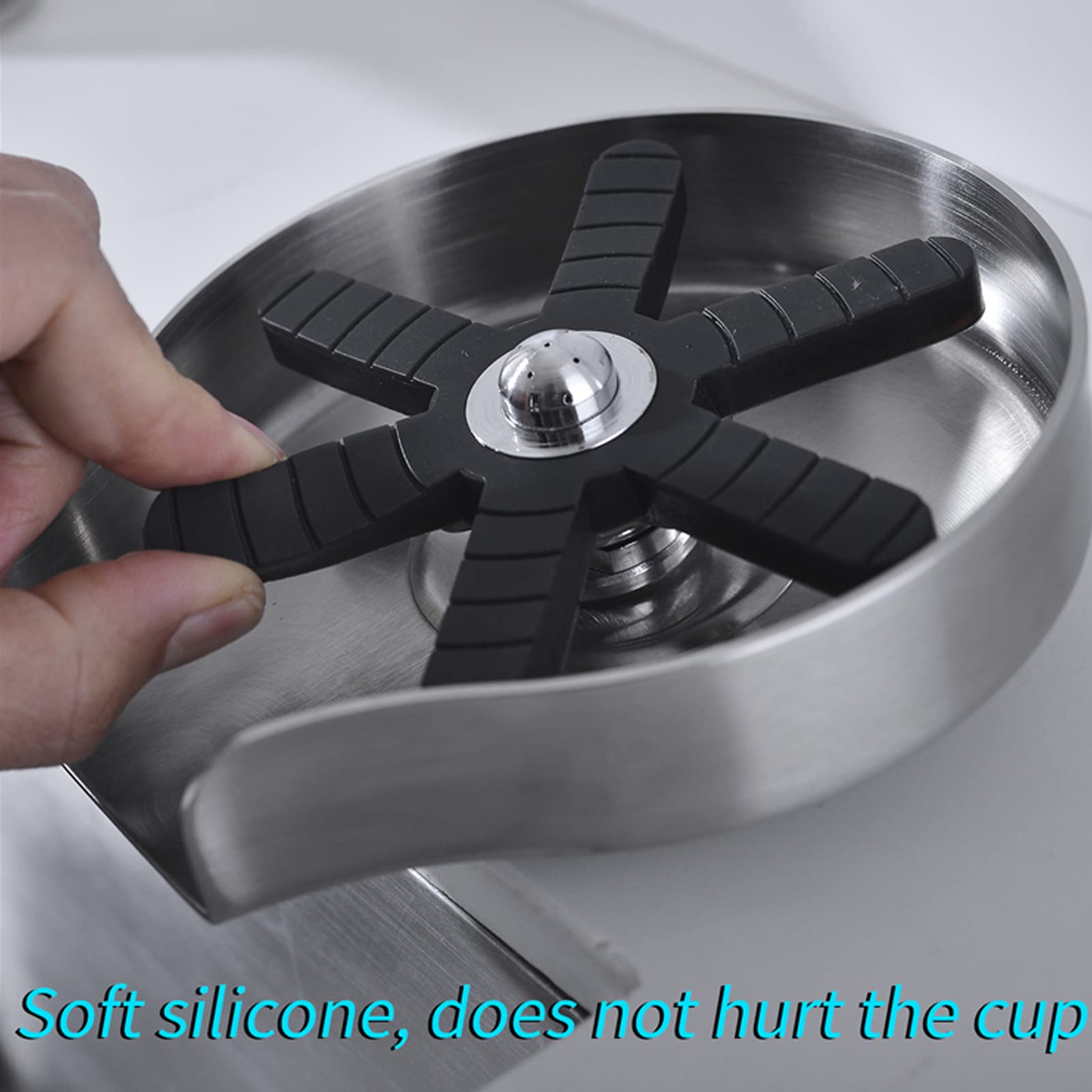 Sciacquatrice Automatica per Bicchieri in Acciaio Inossidabile, lavabicchieri Professionale per lavabicchieri, per lavelli da Cucina Bar Caffetteria