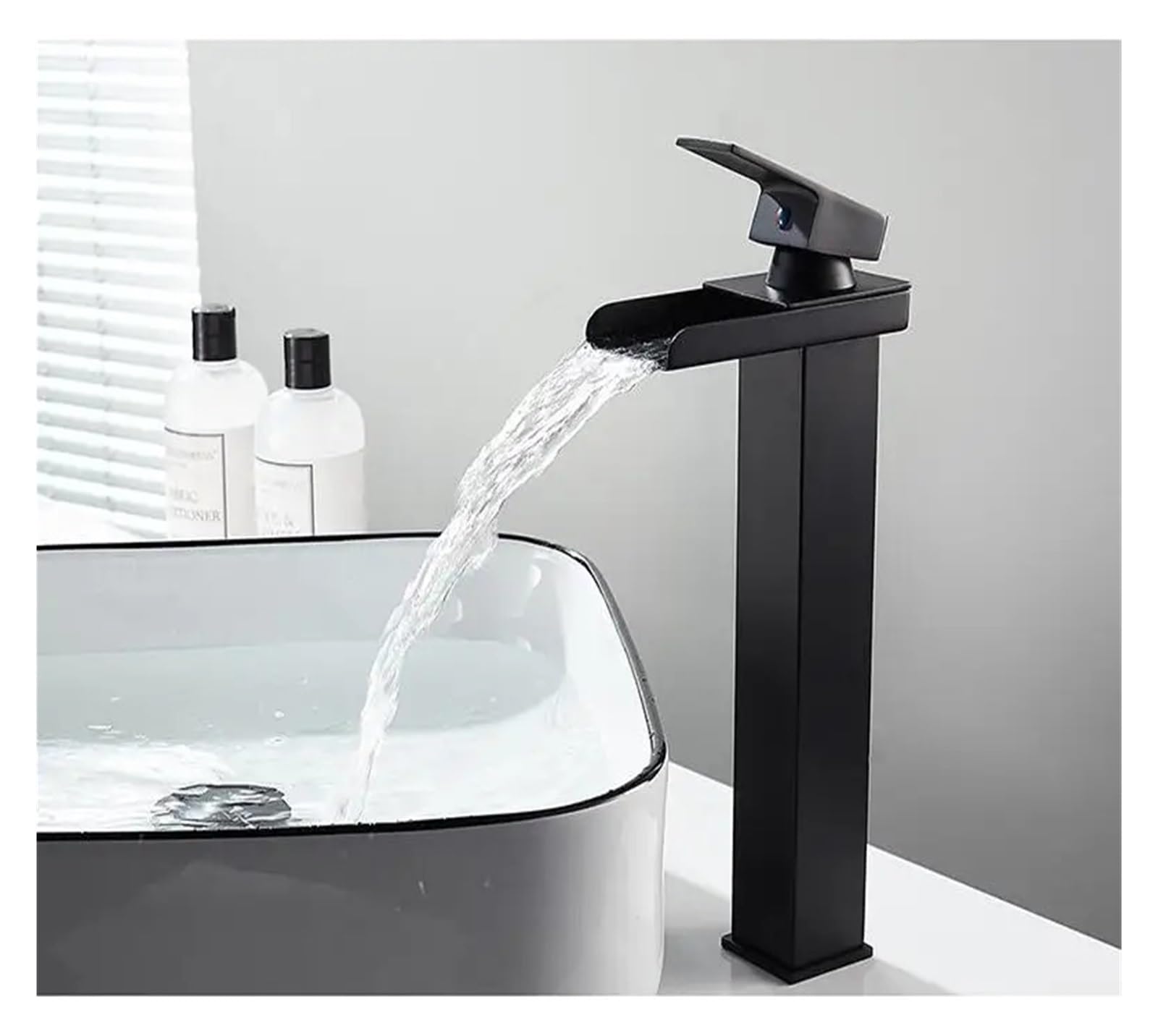 Robinet cascade de lavabo noir et bordeaux pour mitigeur de salle de bains