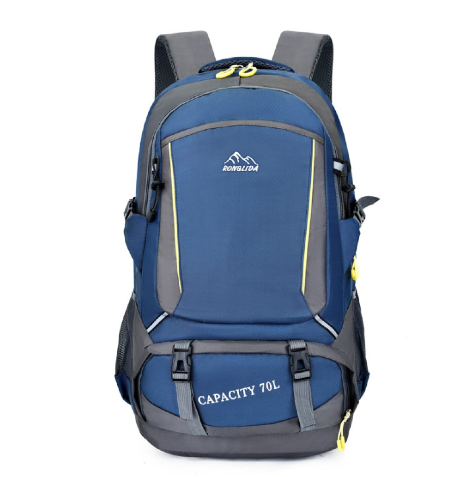 Zaino da viaggio in nylon impermeabile unisex da 70 litri Borsa da viaggio per escursionismo Zaino da campeggio per alpinismo all'aperto