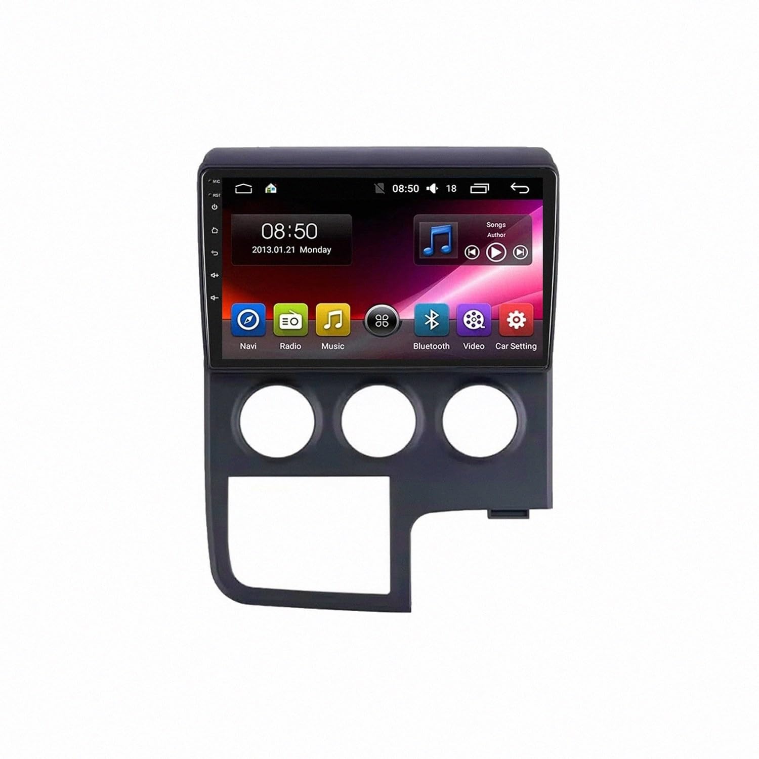 Car Stereo Carplay Radio de Coche para Toyota Hiace RHD 2019 Soporta Bluetooth, Control Volante, USB, WiFi, 4G, Mirror-Link, GPS Navegador/Radio FM, 8 Nuclear 4G+64G
