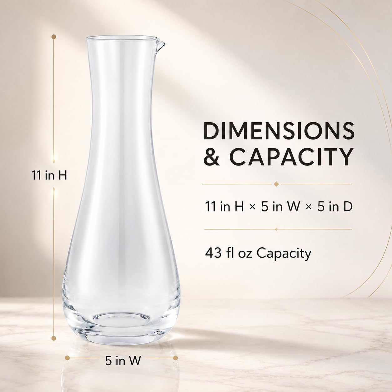 Spode Kit Kemp - Juego de 2 jarras de cristal de 40 onzas | Cristal de cal sodada | Apto para lavavajillas | Para té, vino, cerveza, jugo, cóctel, whisky | Fabuloso regalo | cena y fiesta