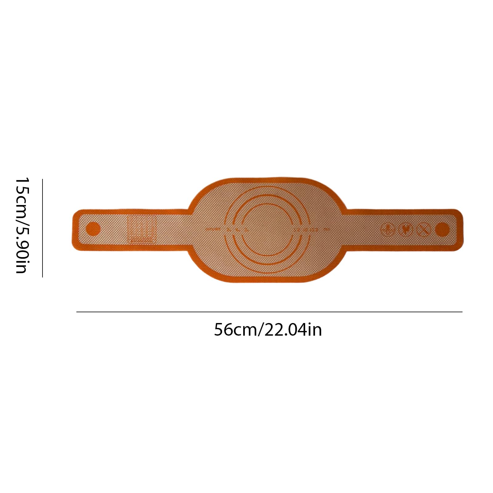Lot De 2 Tapis De Cuisson En Silicone Pour Dutch Oven – Orange, Avec Longues Manches, Antiadhésifs, Résistent De -40°C à 240°C