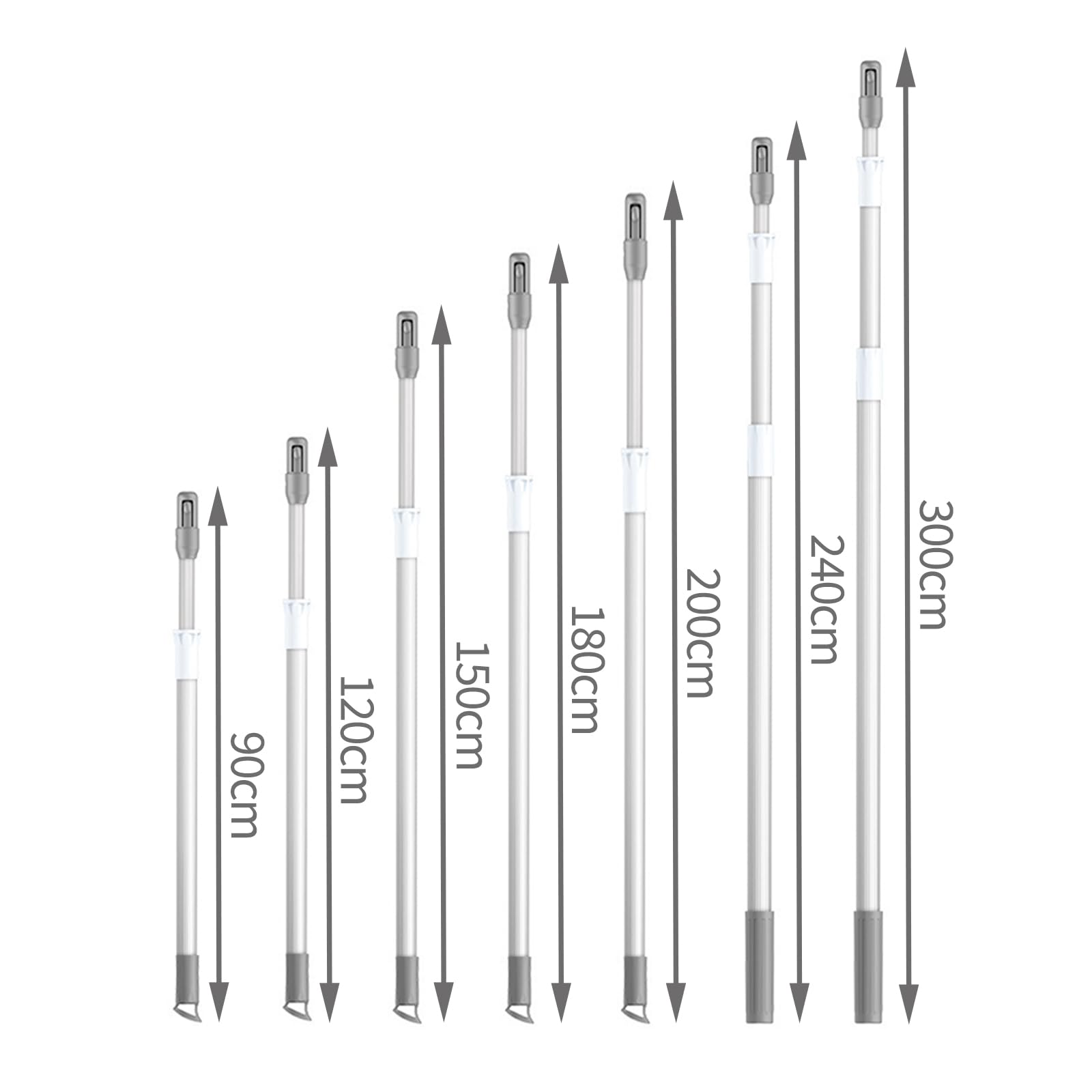 Limpiador de Limpiacristales Profesional con Mango Extensible,rascadora 35cm,Cepillo de Microfibra de Mano 36.5cm,Espátula de Limpieza 10cm,para Paredes Techos (300cm)