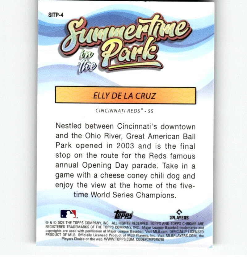 Amazon.com: 2024 Topps Chrome Summertime in the Park #SITP-4 Elly