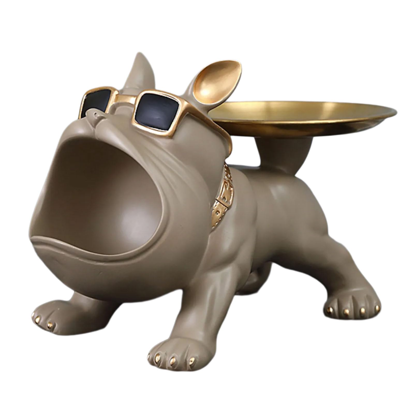 Mllepjdh Creative Big Mouthed Dog Storage Figurine for Desk Organization and Home Decoration Animal Statue Dog Storage Sculpture