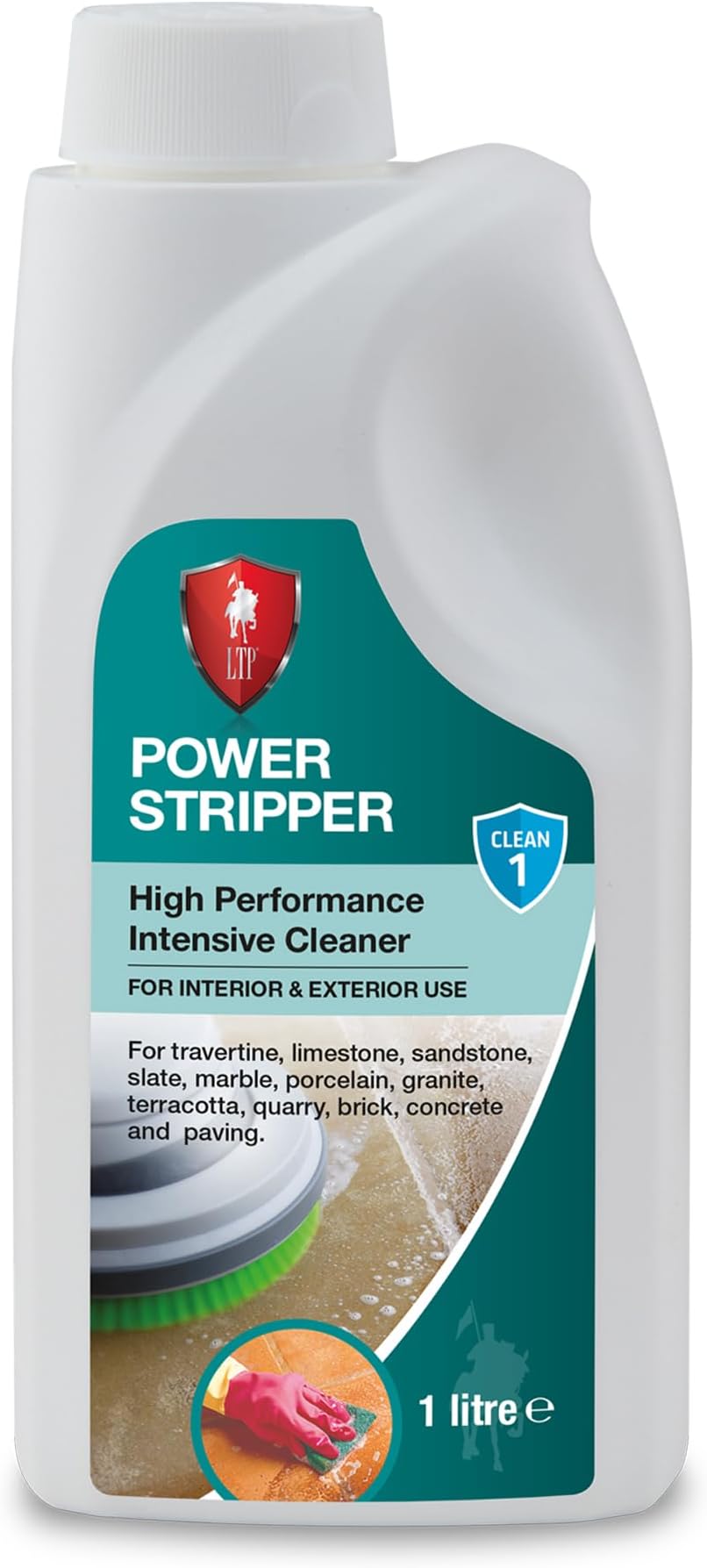 LTP POWER STRIPPER INTENSIVE CLEANER- Ideal for heavily soiled surfaces, removes old layers of sealer| oxidised boiled linseed oil | residual grout on the surface (1L)