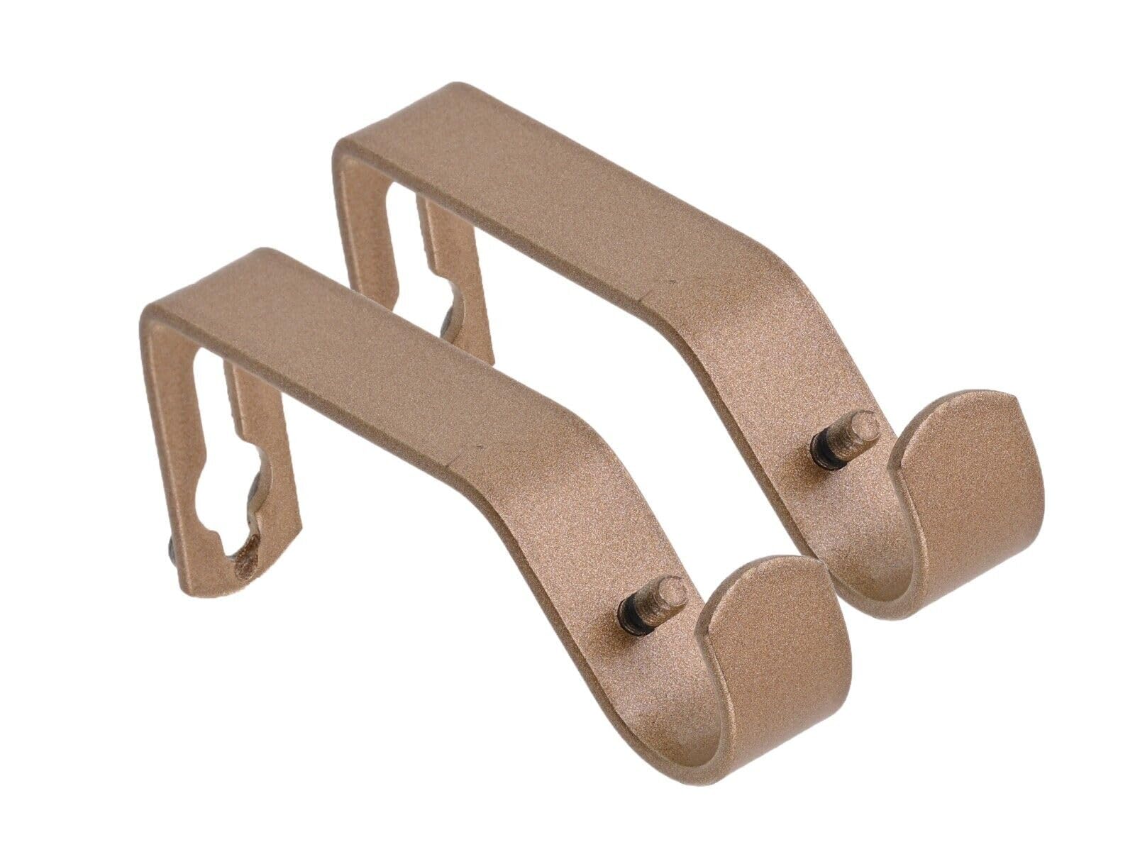Lister Cartwright 19mm Curtain Pole Brackets with Adjustable ScrewsPlastic Finish (Pack of 2) -Light Bronze(Metal Bracket)