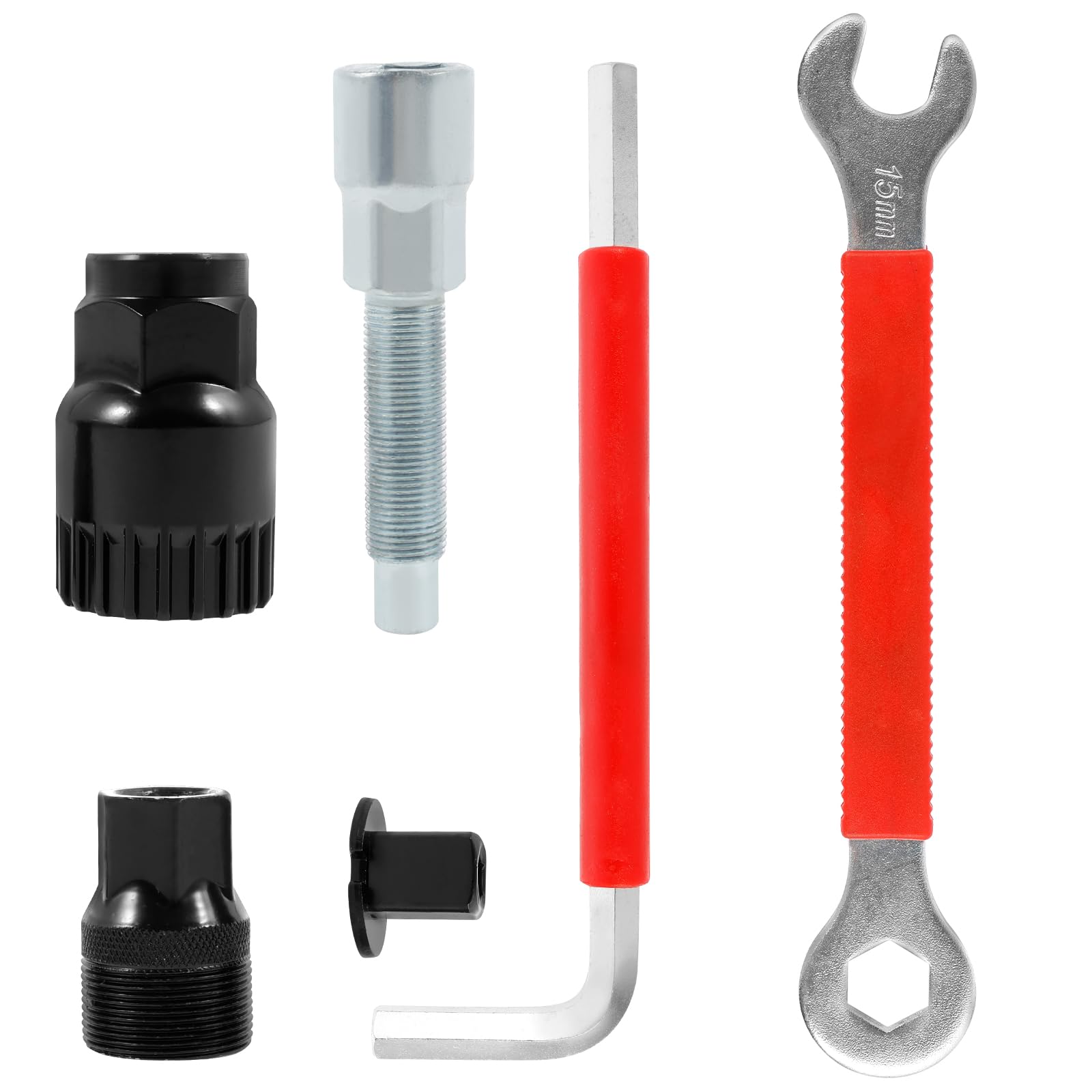 LYDODOKA Bike Repair Tool Set, Portable Bicycle Repair Tool Kit, Bike Tools Kit, Versatile Bicycle Pedal and Crank Arm Removal Tool, Convenient Bicycle Crank Removal Tool for Park Bike