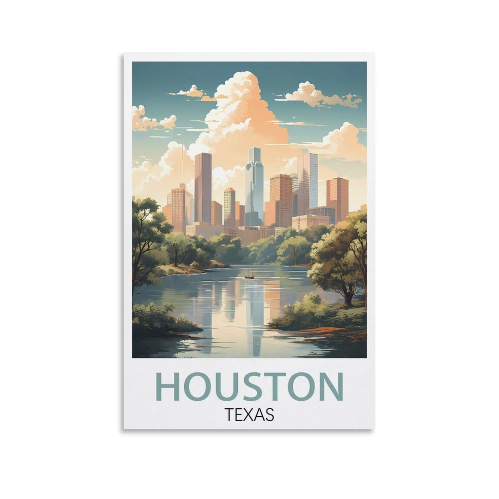 Ekmcl T414 Metal Tin Sign Plaque Poster Houston Texas Art Plaque Poster Wall Decor For Home Tool Room Bar Club Restaurant Cafe 15X30cm