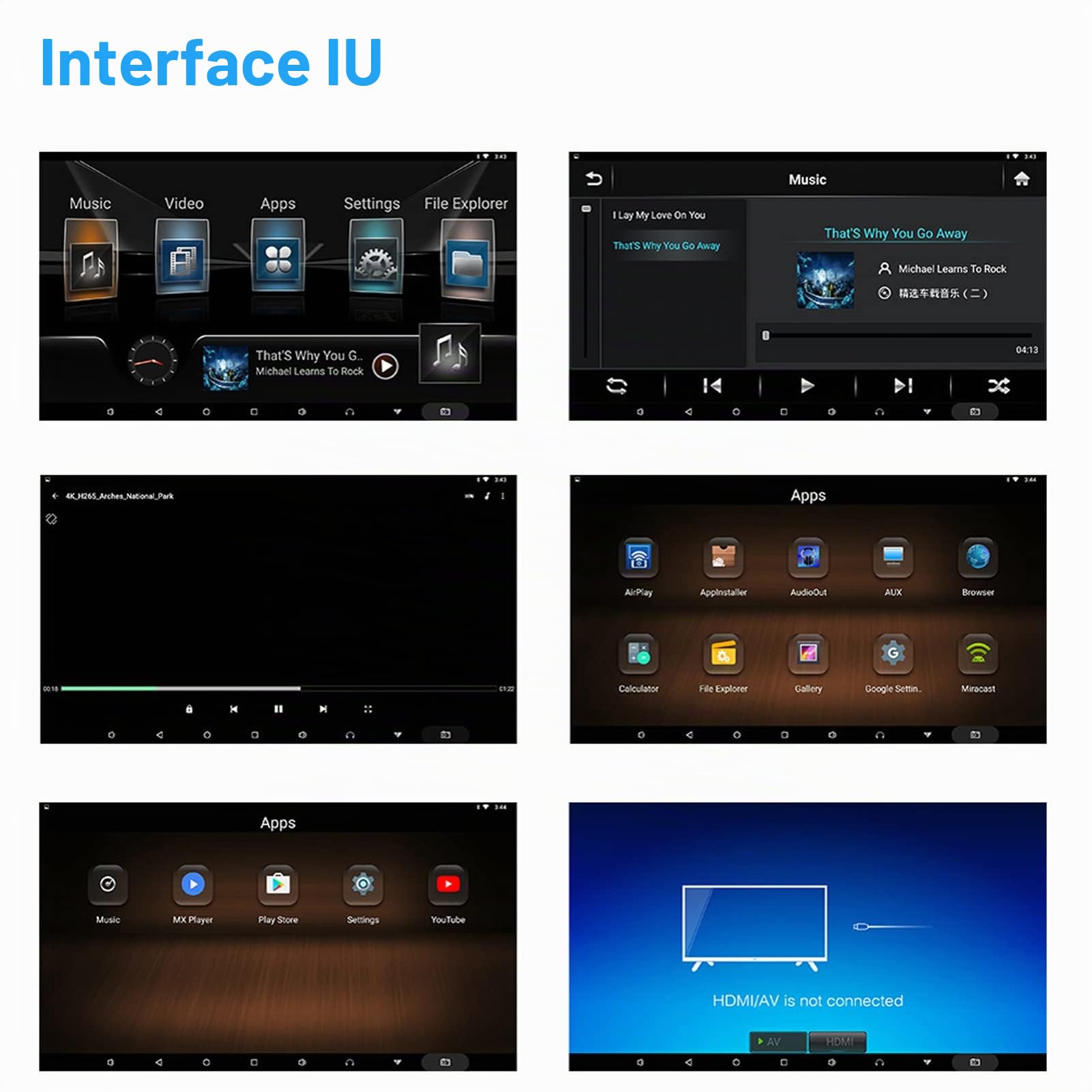 Lecteur Vidéo Moniteur de Voiture 9 Pouces pour Appuie Tete de Voiture HD 1920x1200 Écran Tactile Bluetooth 2
