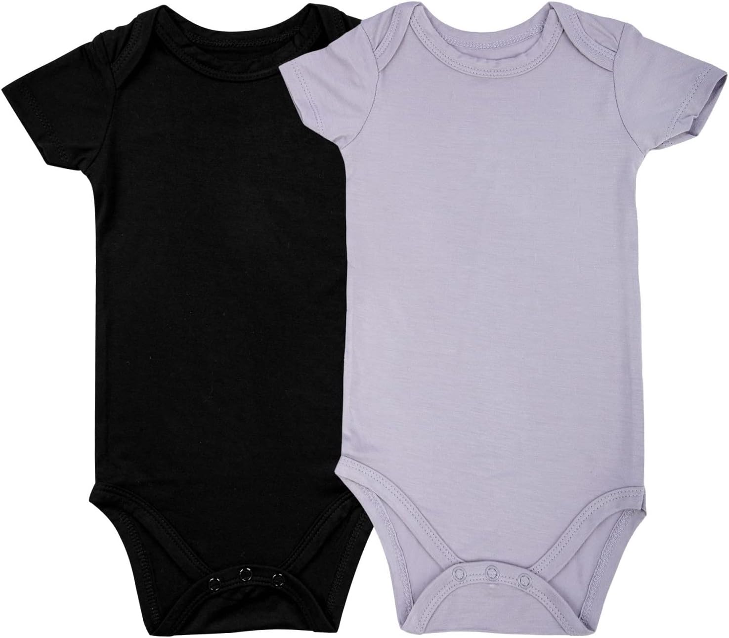 GUISBY Baby Short Sleeve Bodysuits, Rayon Summer Newborn Infant Boys Girls 0-24 Months