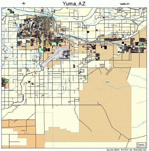 Mapa De Yuma Arizona Amazon.com: Grande Calle Y Mapa De Carreteras De Yuma, Arizona Az – Impreso  Tamaño Póster Pared Atlas De Tu Hogar Town : Hogar Y Cocina