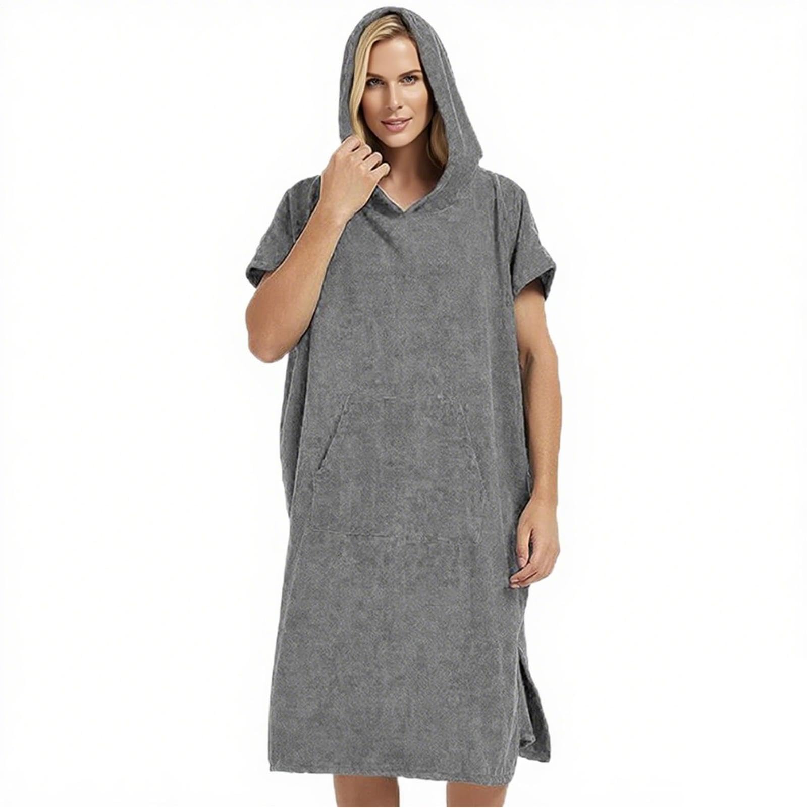 Toalla poncho de surf | Capa de surf de fibra fina de secado rápido, toalla transpirable con capucha para adultos | Al aire libre, Termas, gimnasio, piscina, viajes, para mujeres y hombres